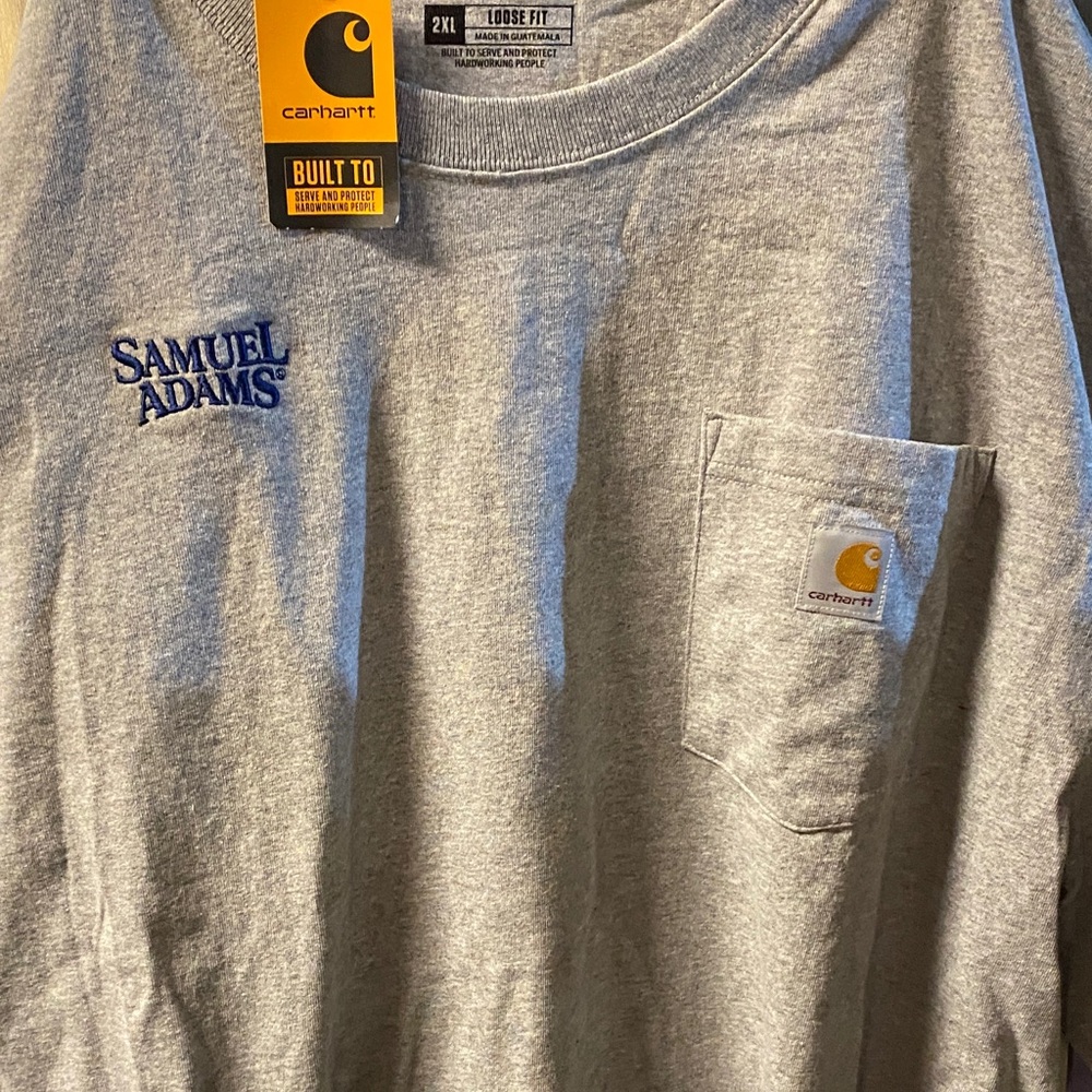 Carhartt Heather Gray Logo Pocket Tee